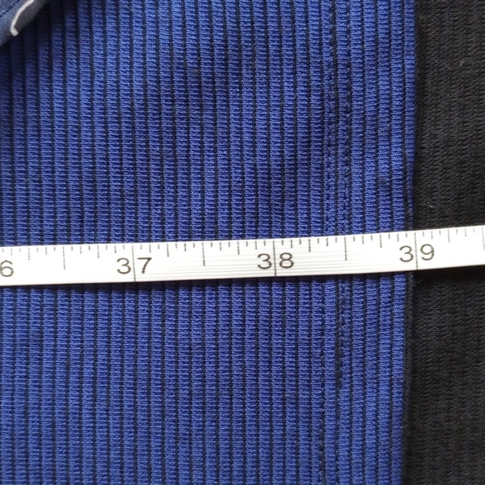 Desigual Asymmetrical Short Sleeve Rib-Knit Handkerchief Midi Dress M Blue - Picture 6 of 7